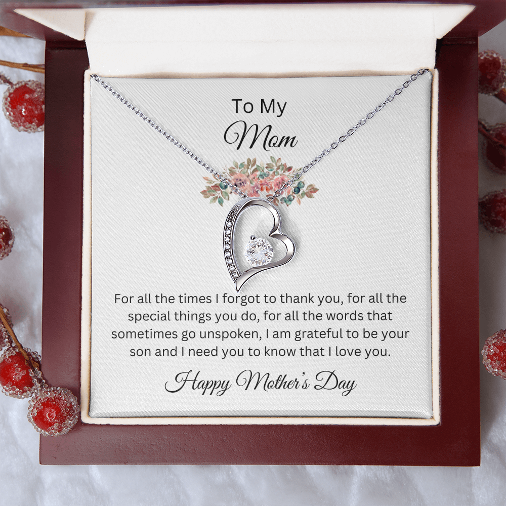 Forever Love Necklace/ Happy Mother's Day Love ,Son