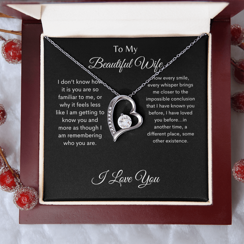 To My Beautiful Wife/ Forever Love Necklace