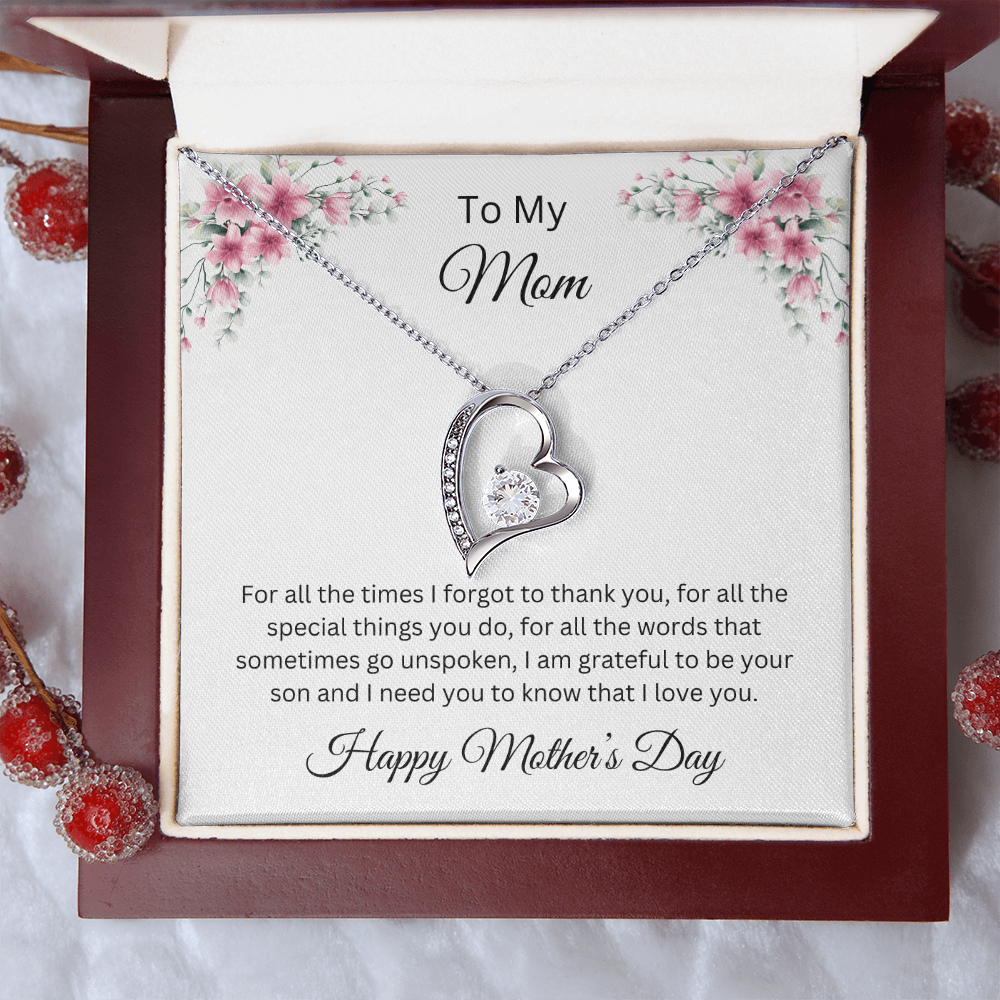 Forever Love Necklace/To My Mom Happy Mother's Day Love Son