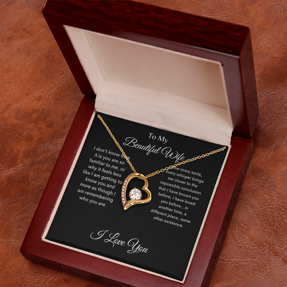 To My Beautiful Wife/ Forever Love Necklace