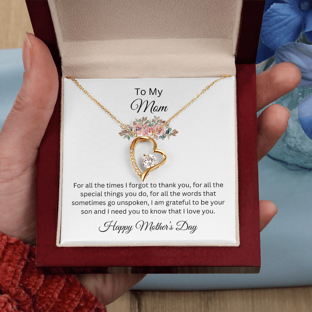 Forever Love Necklace/ Happy Mother's Day Love ,Son