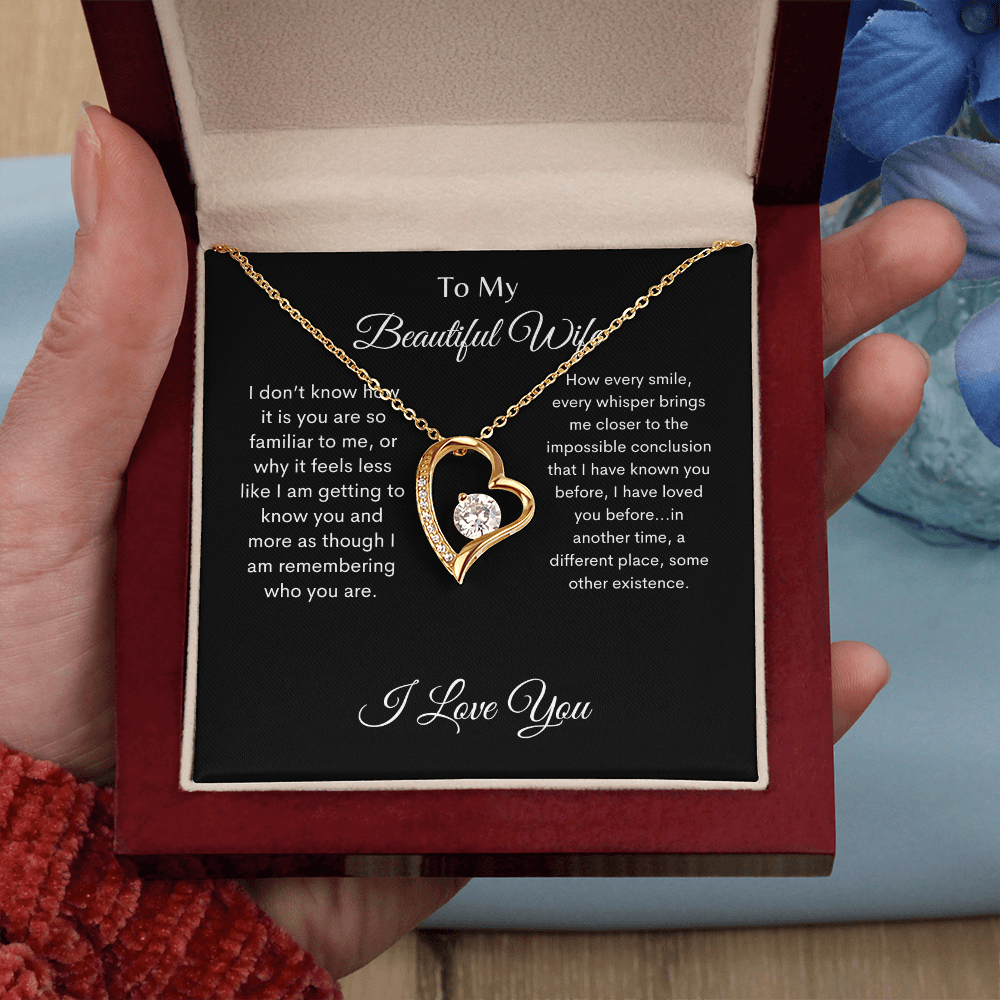 To My Beautiful Wife/ Forever Love Necklace