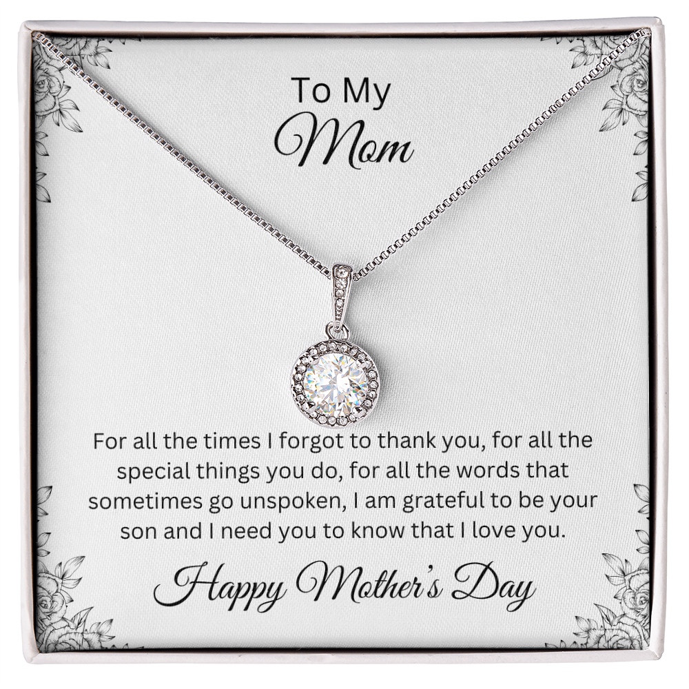 Eternal Love Necklace/To My Mom Happy Mother's Day Love Son