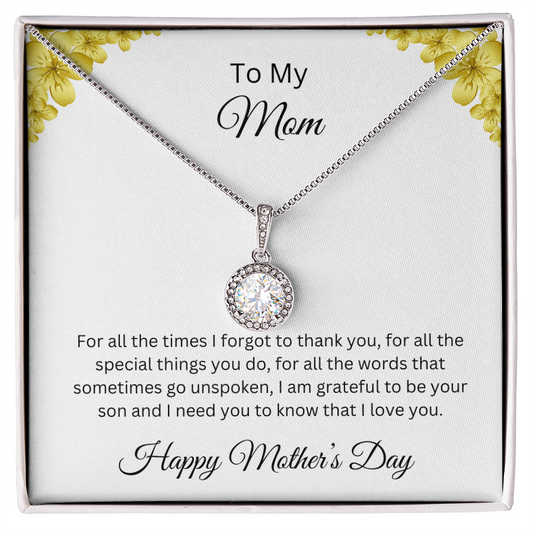 Eternal Hope Necklace/ to My Mom Happy Mother'sDay Love Son