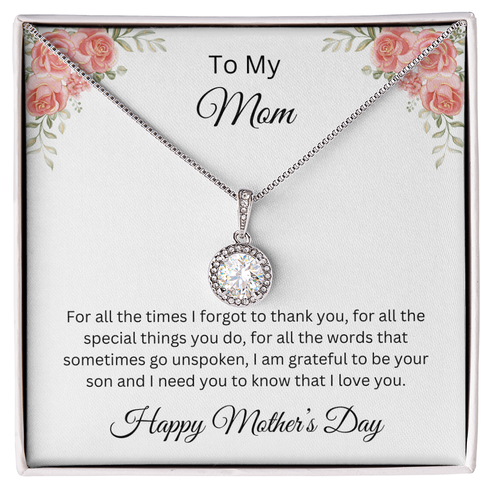 Eternal Hope Necklace/ To My Mom Happy Mother's Day Love, Son