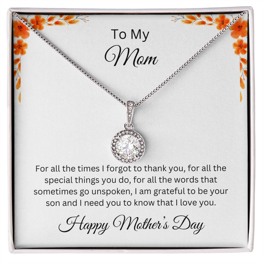 Eternal hope Necklace/To My Mom Happy Mother's Day Love Son