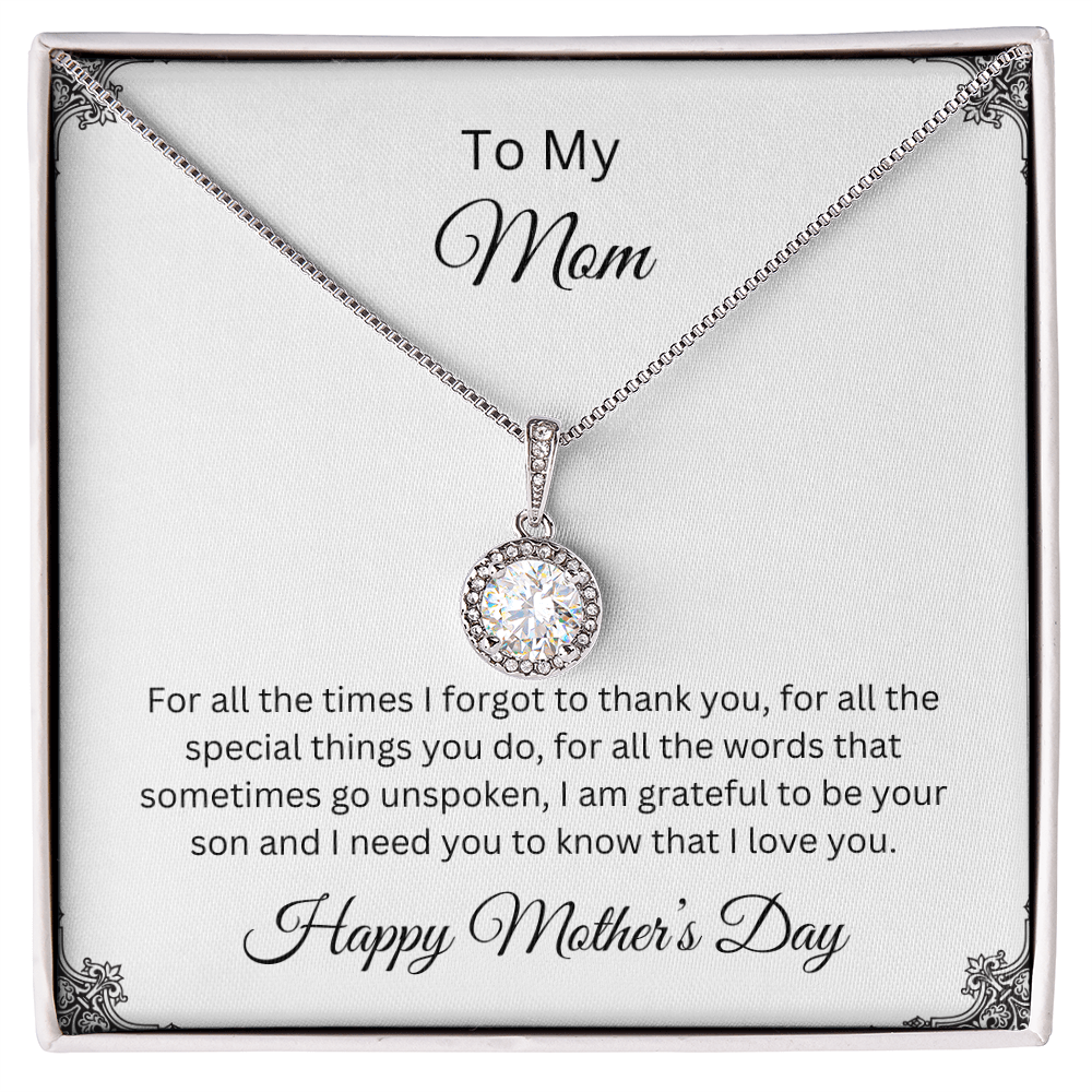 Eternal Hop Necklace/To My Mom Happy Mother's Day Love Son