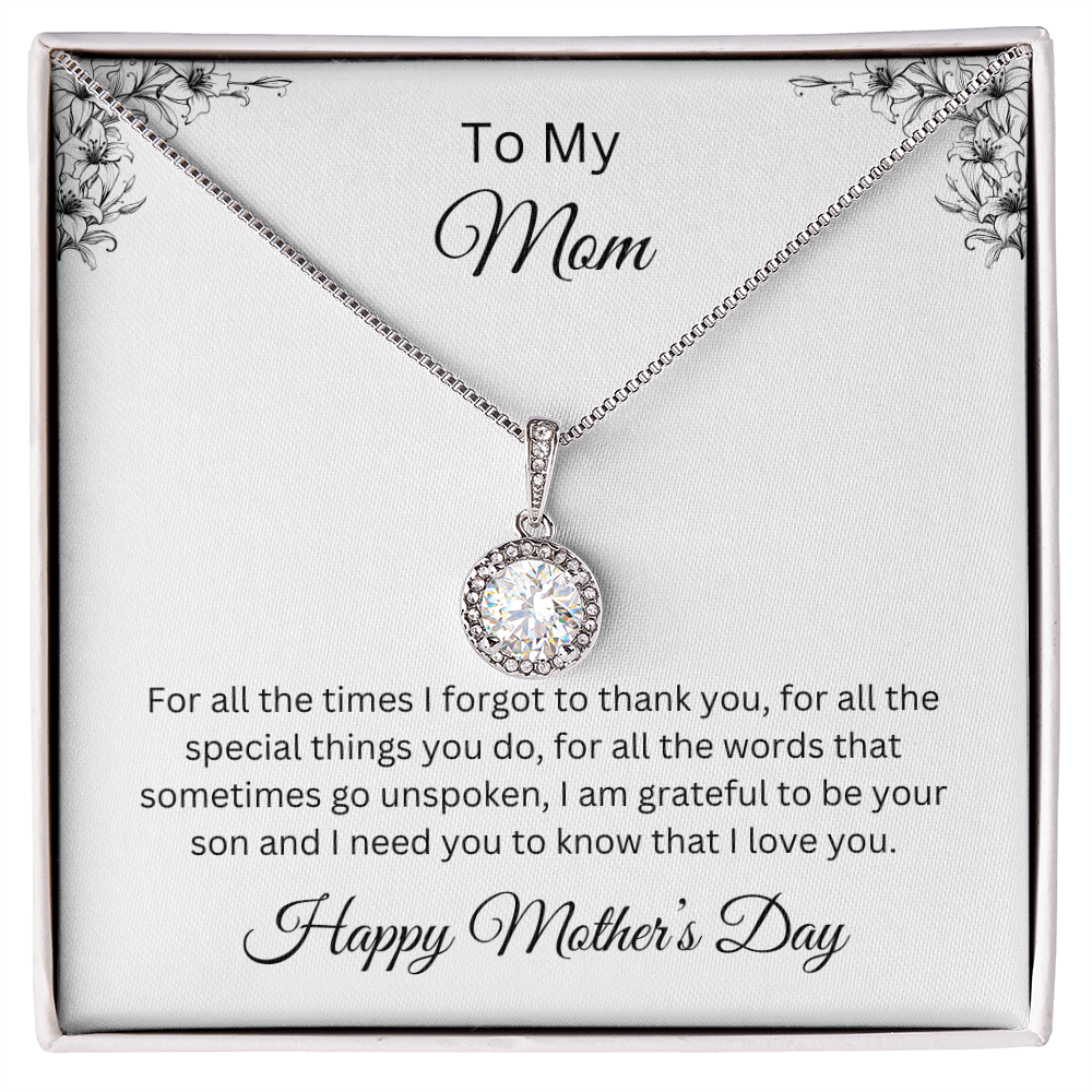 Eternal Hope Necklace/To Mom Happy Mother's Day Love Son