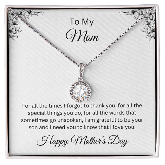 Eternal Hope Necklace/To Mom Happy Mother's Day Love Son