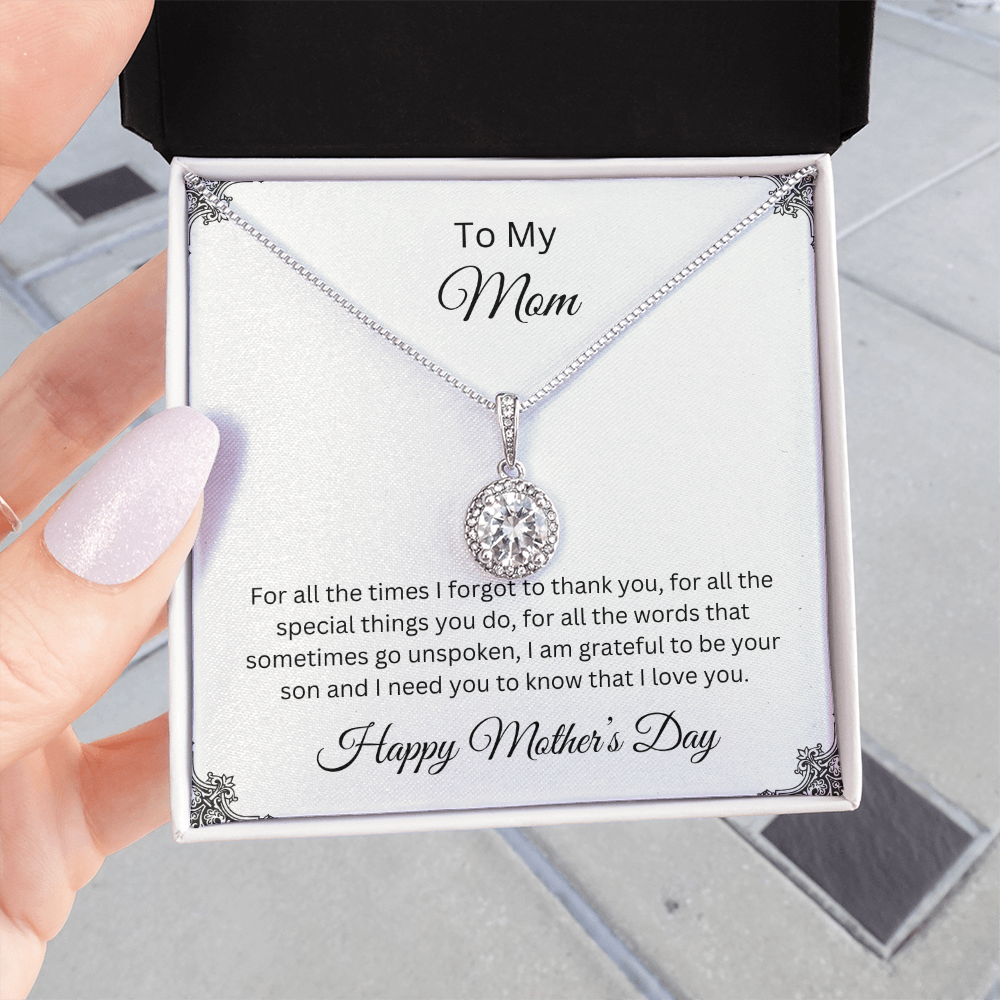 Eternal Hop Necklace/To My Mom Happy Mother's Day Love Son