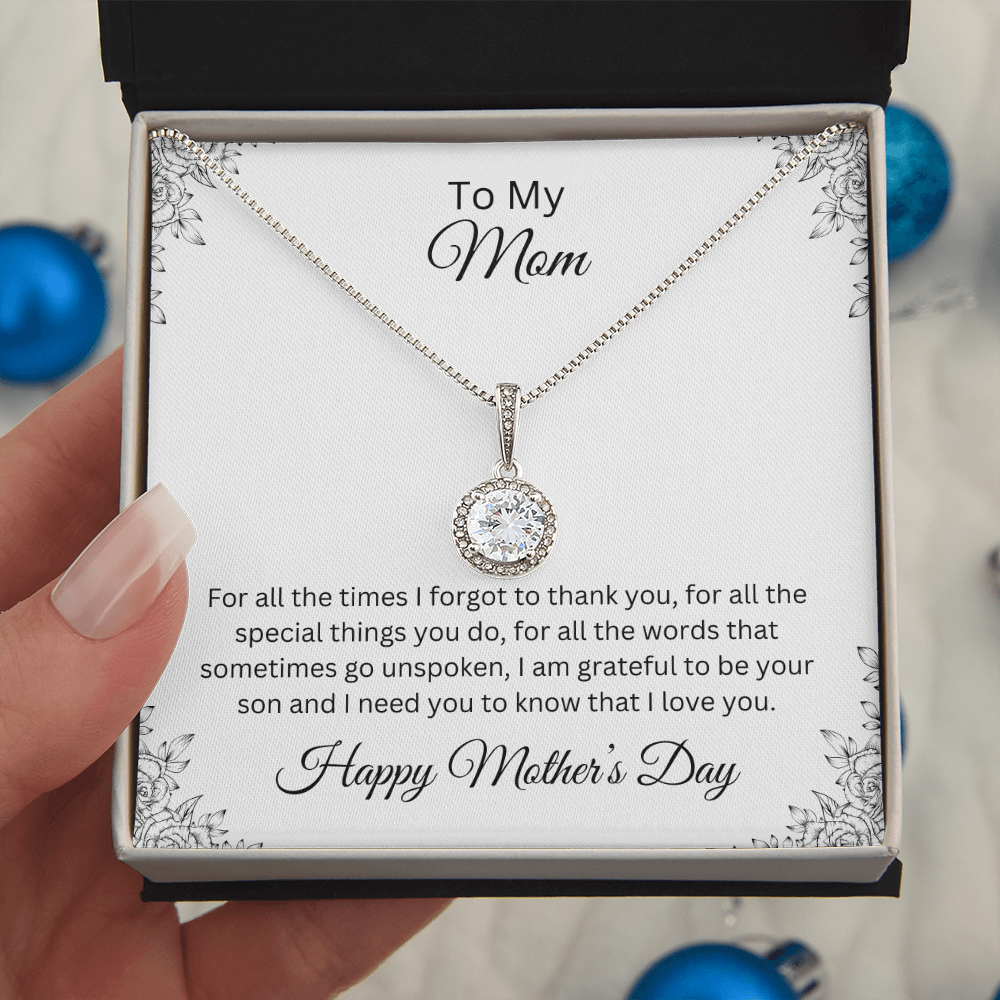 Eternal Love Necklace/To My Mom Happy Mother's Day Love Son