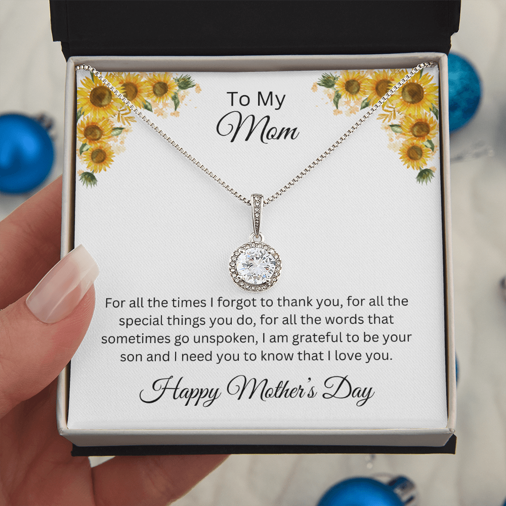 Eternal Love Necklace/ To My Mom /Happy Mother's Day /Love Son