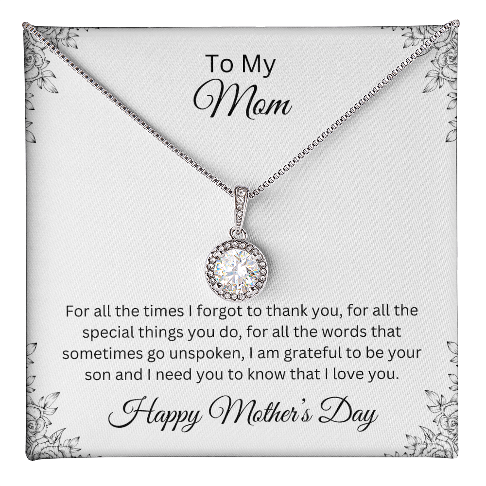 Eternal Love Necklace/To My Mom Happy Mother's Day Love Son