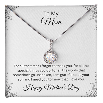 Eternal Love Necklace/To My Mom Happy Mother's Day Love Son