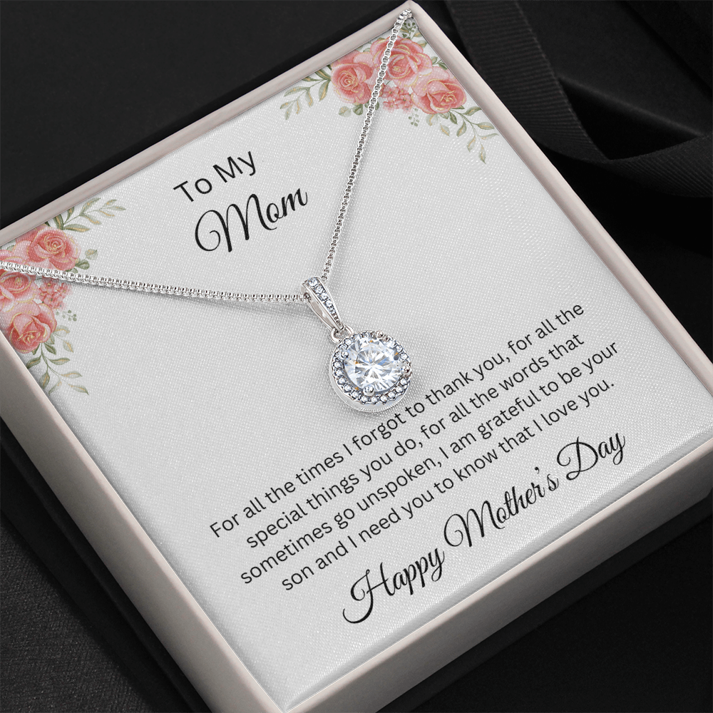 Eternal Hope Necklace/ To My Mom Happy Mother's Day Love, Son