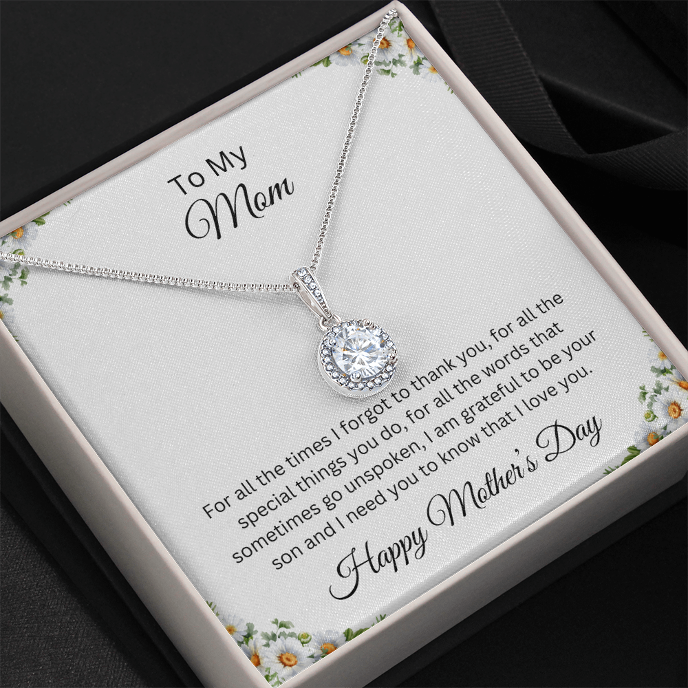 Eternal Love Necklace/To My Mom Happy Mother's Day Love Son