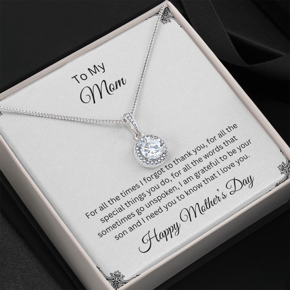 Eternal Hop Necklace/To My Mom Happy Mother's Day Love Son