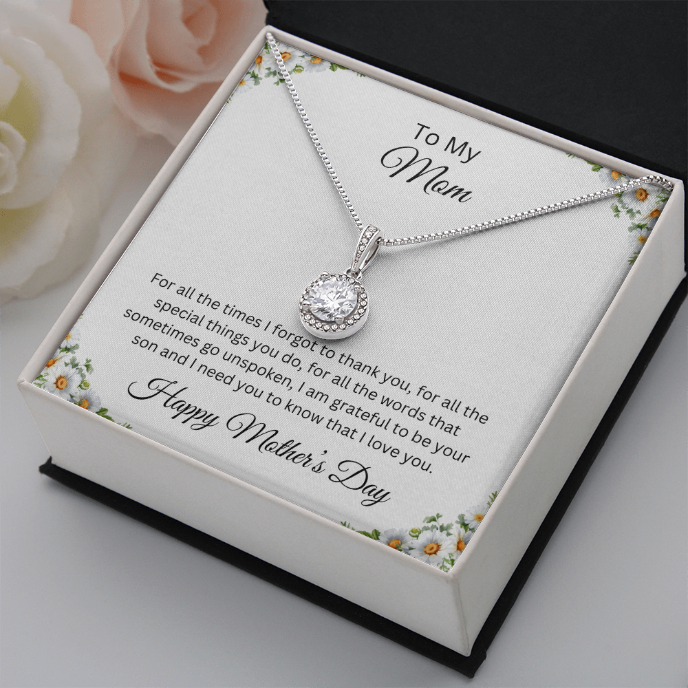 Eternal Love Necklace/To My Mom Happy Mother's Day Love Son