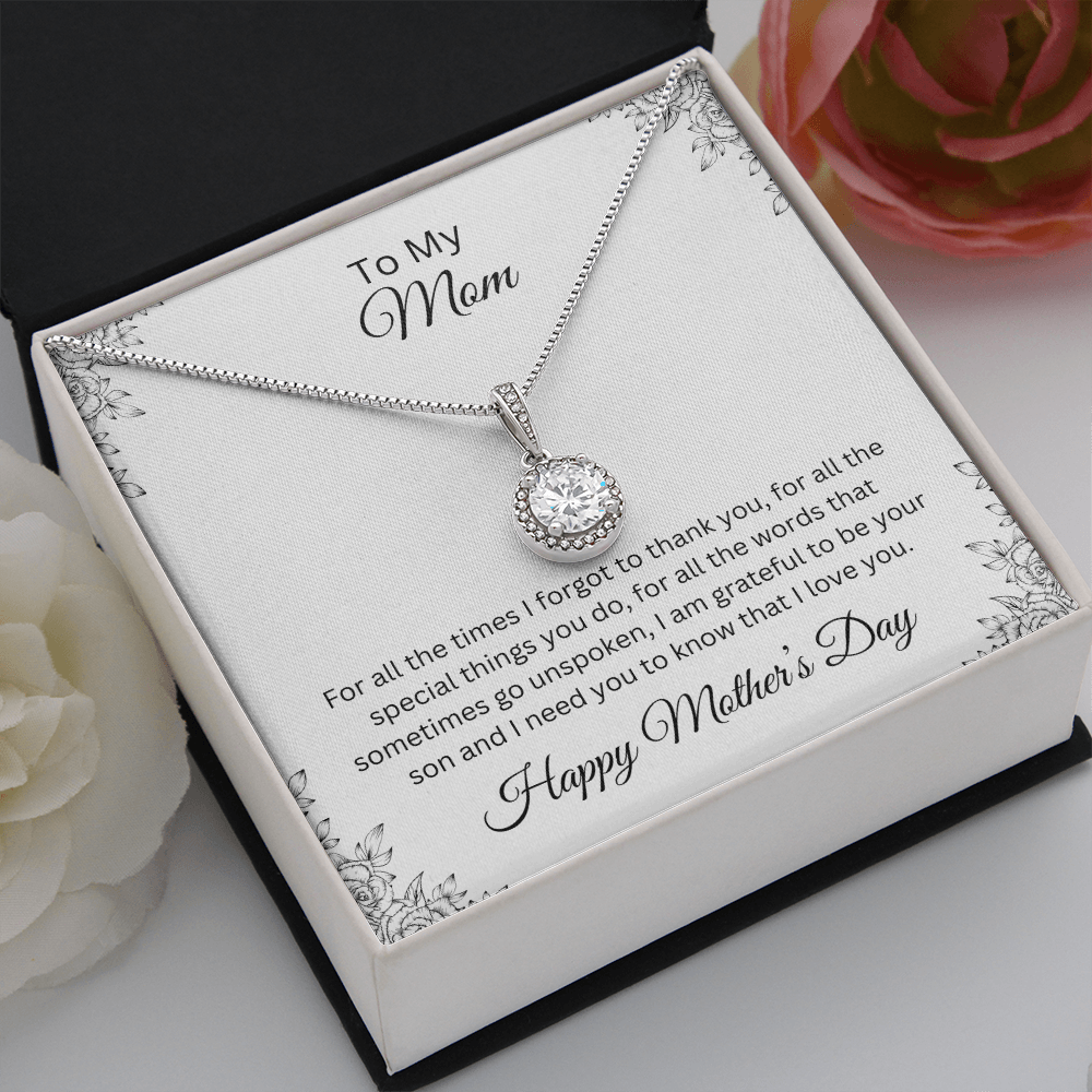 Eternal Love Necklace/To My Mom Happy Mother's Day Love Son