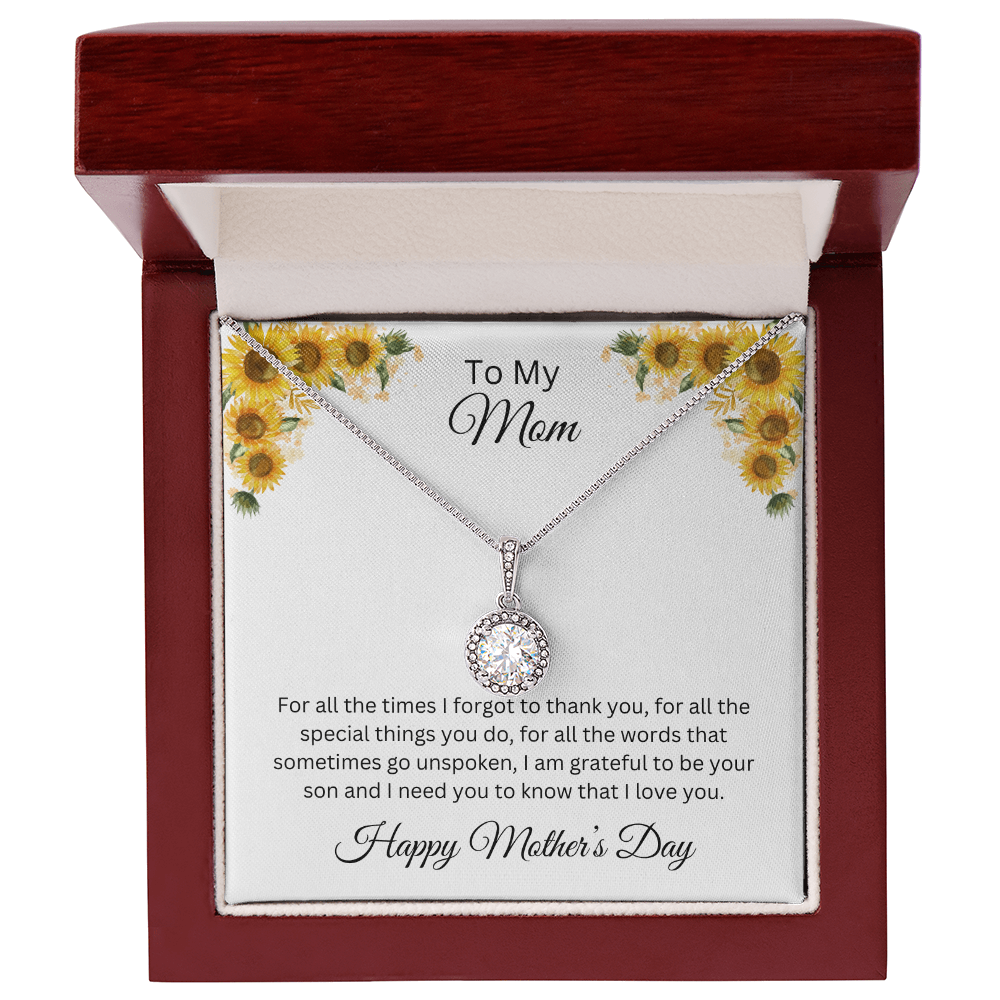 Eternal Love Necklace/ To My Mom /Happy Mother's Day /Love Son