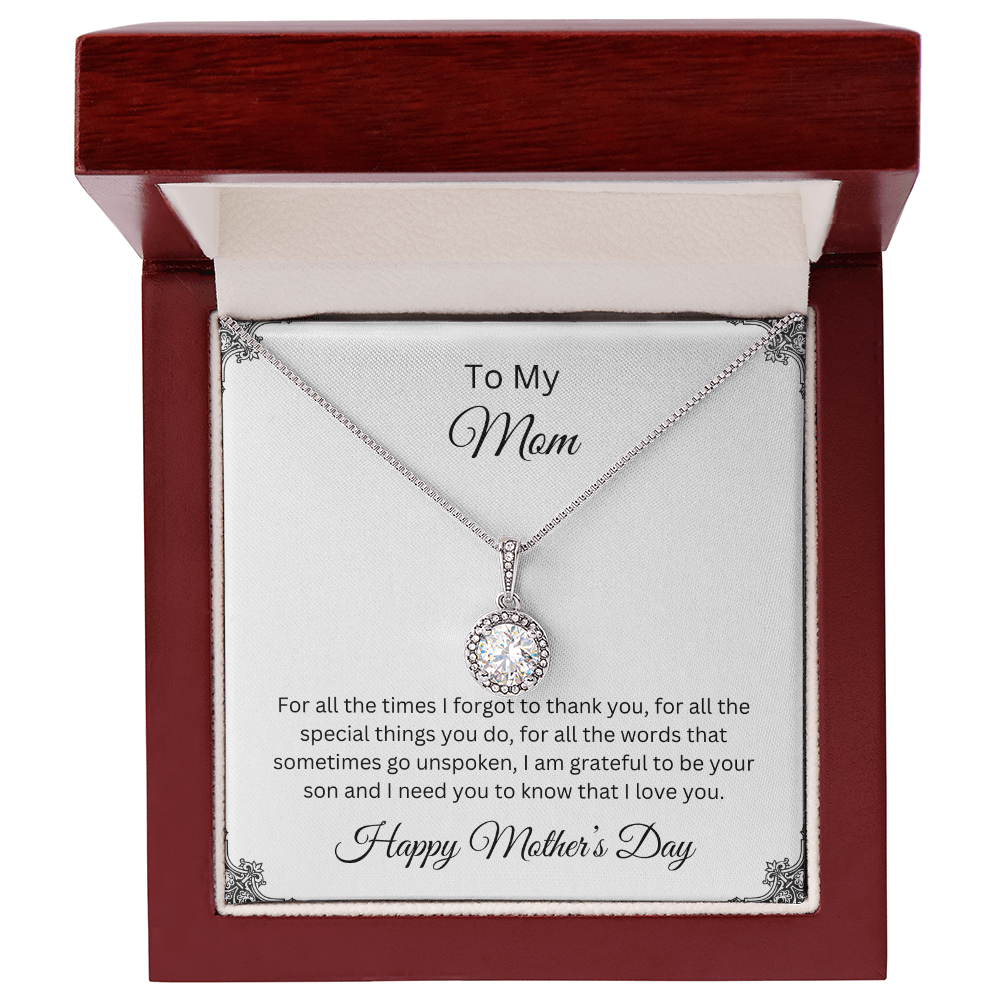 Eternal Hop Necklace/To My Mom Happy Mother's Day Love Son