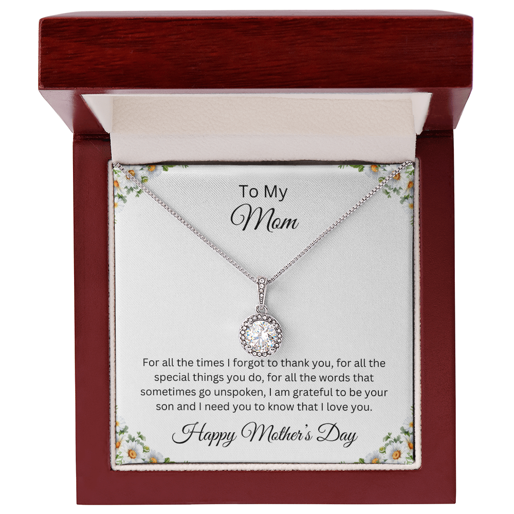 Eternal Love Necklace/To My Mom Happy Mother's Day Love Son