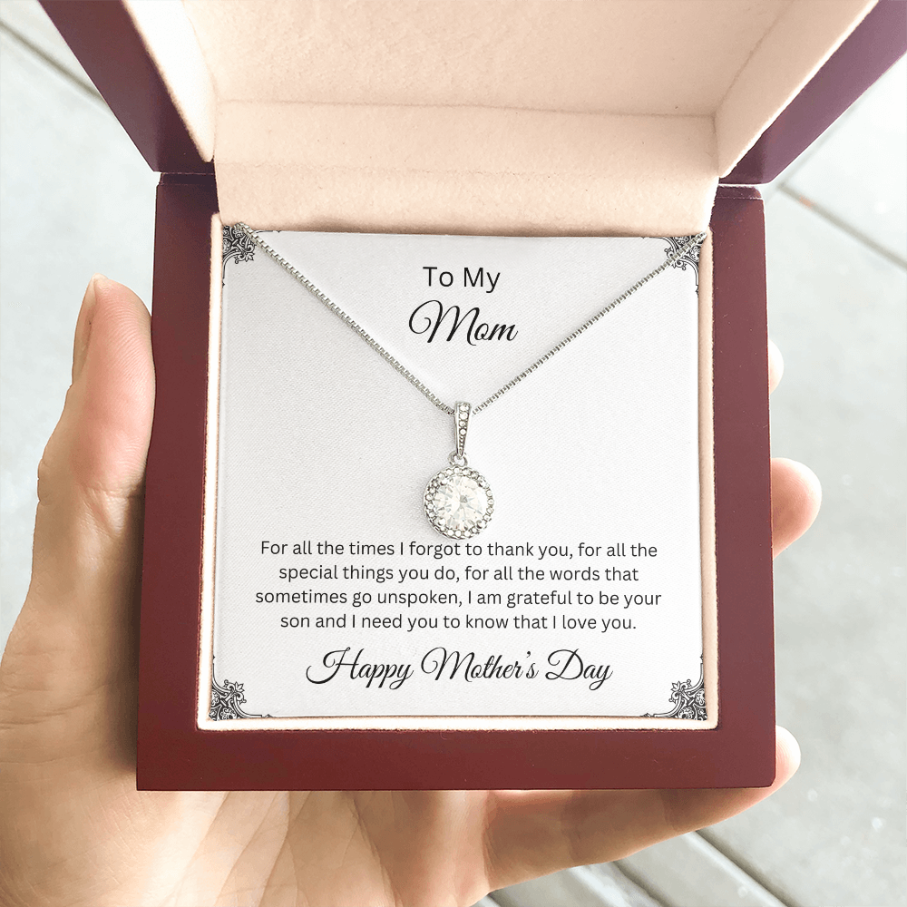 Eternal Hop Necklace/To My Mom Happy Mother's Day Love Son