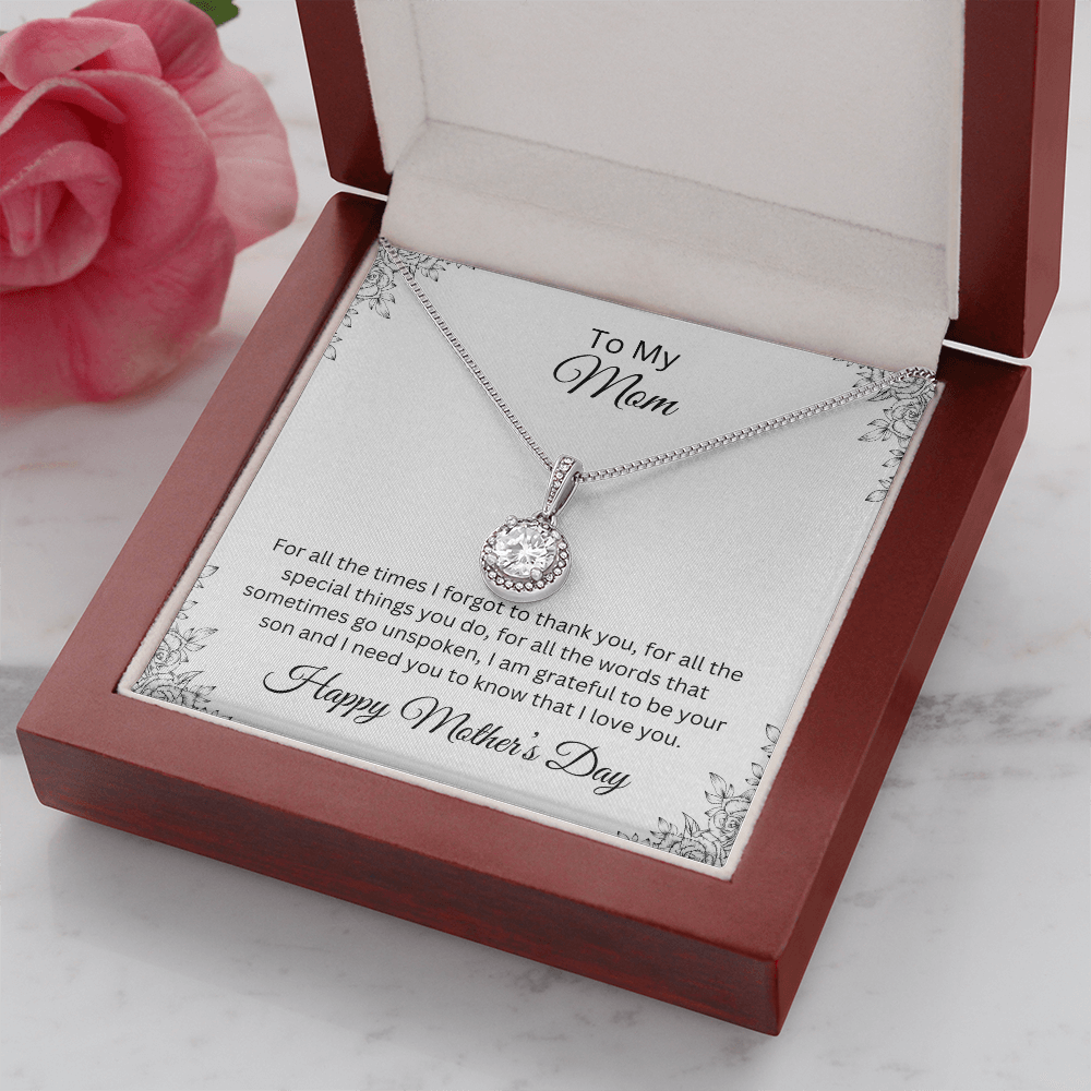 Eternal Love Necklace/To My Mom Happy Mother's Day Love Son