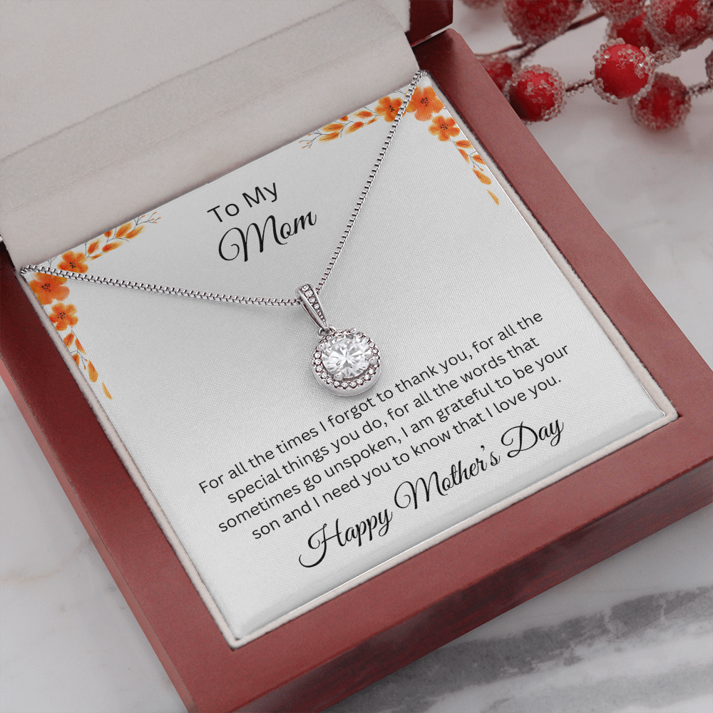 Eternal hope Necklace/To My Mom Happy Mother's Day Love Son