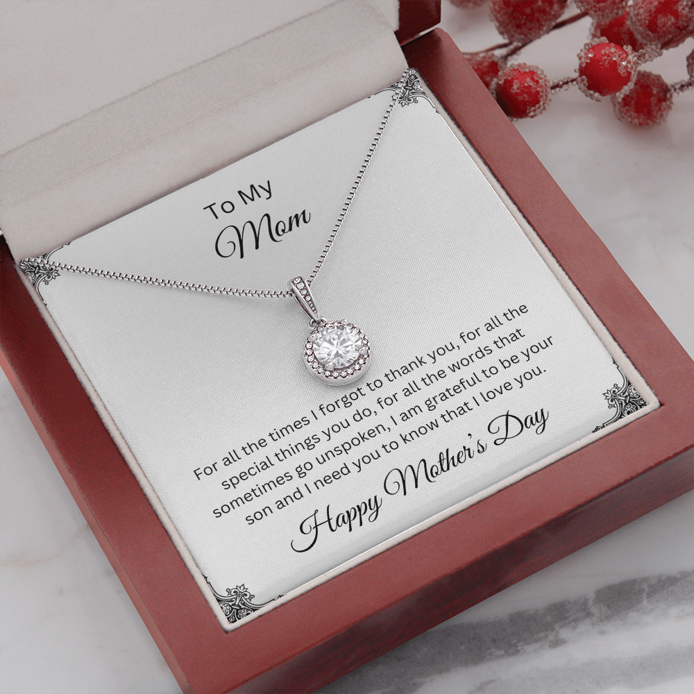 Eternal Hop Necklace/To My Mom Happy Mother's Day Love Son