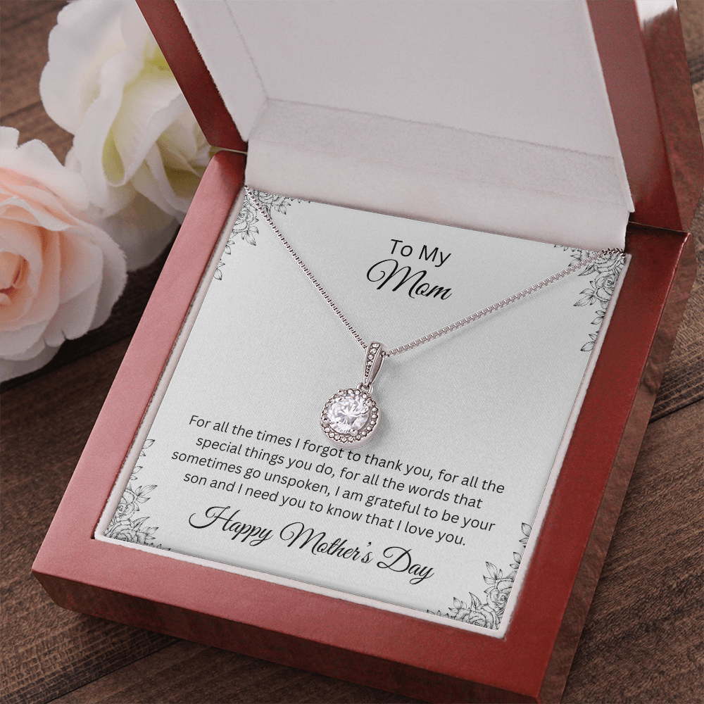 Eternal Love Necklace/To My Mom Happy Mother's Day Love Son