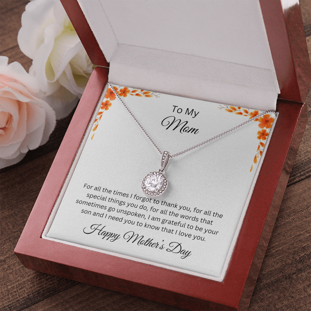 Eternal hope Necklace/To My Mom Happy Mother's Day Love Son