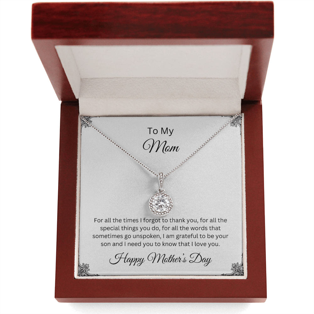 Eternal Hop Necklace/To My Mom Happy Mother's Day Love Son