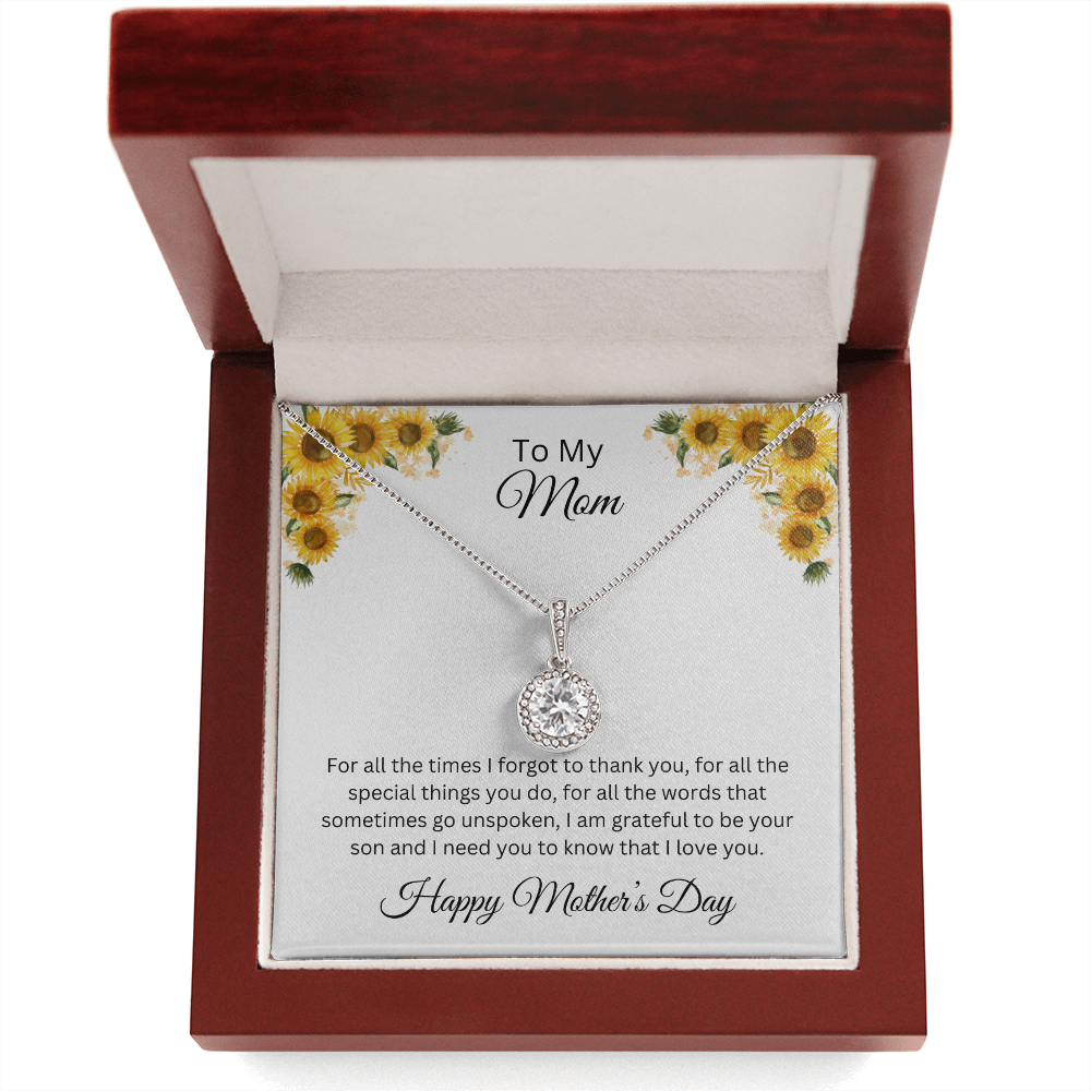 Eternal Love Necklace/ To My Mom /Happy Mother's Day /Love Son