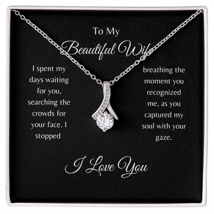 To My Beautiful Wife/ Alluring Beauty Necklace