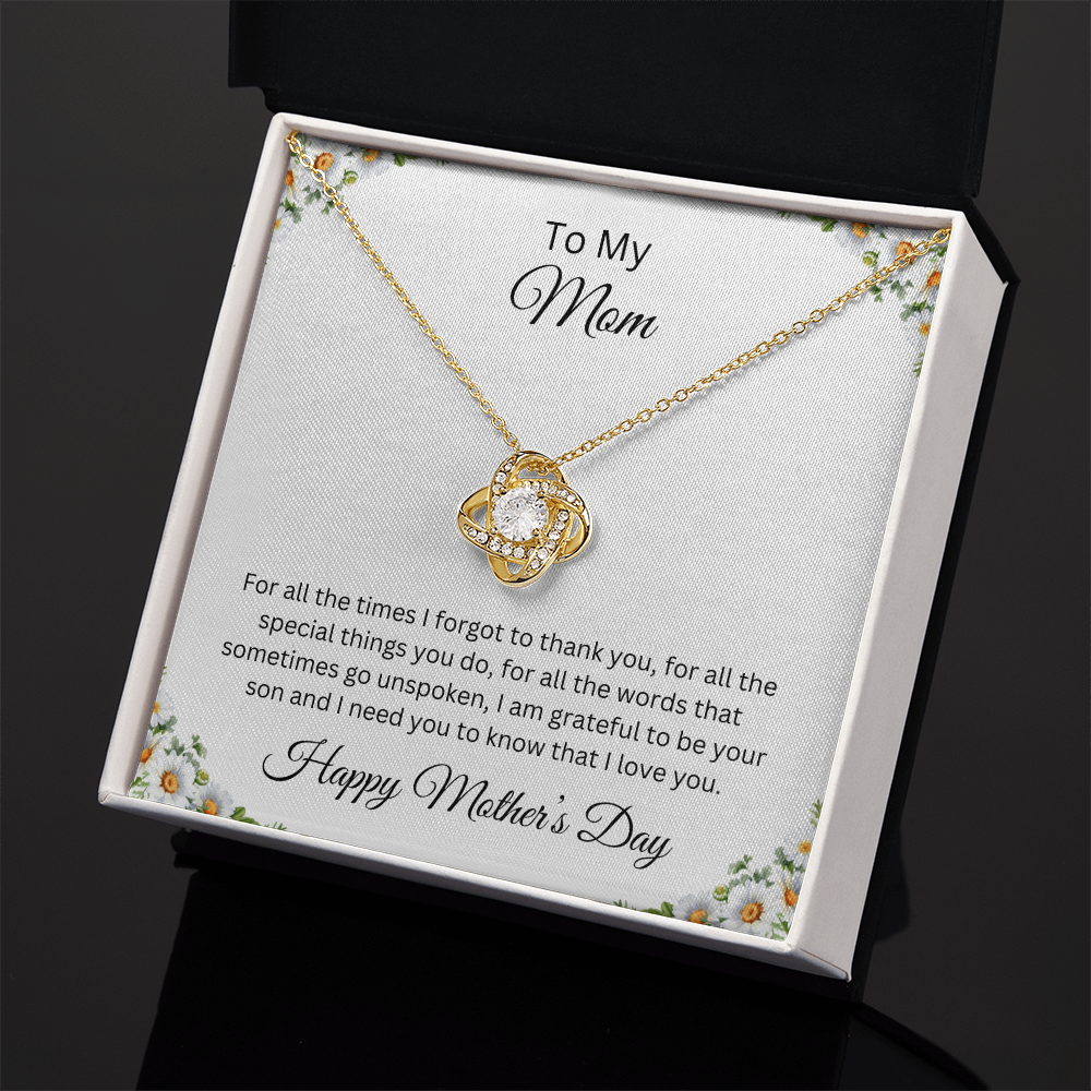 Love Knot Necklace / Tp My Mom Happy Mother's Day Love Son