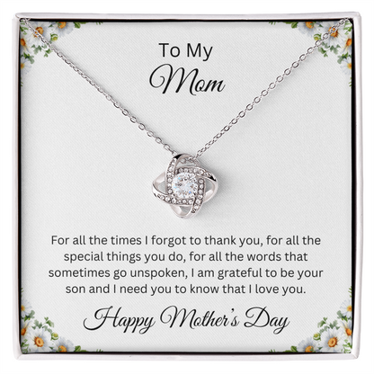 Love Knot Necklace / Tp My Mom Happy Mother's Day Love Son