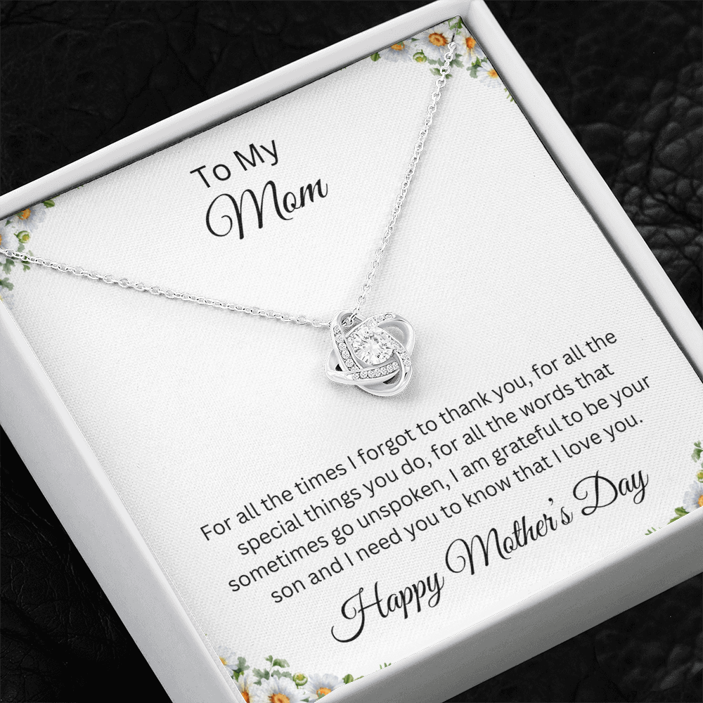 Love Knot Necklace / Tp My Mom Happy Mother's Day Love Son