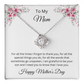 Love Knot Necklace/To My Mom Happy Mother's Day Love Son
