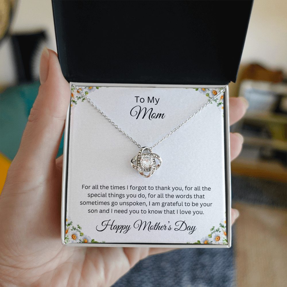 Love Knot Necklace / Tp My Mom Happy Mother's Day Love Son