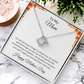 Love Knot Necklace/To My Mom Happy Mother's Day Love Son