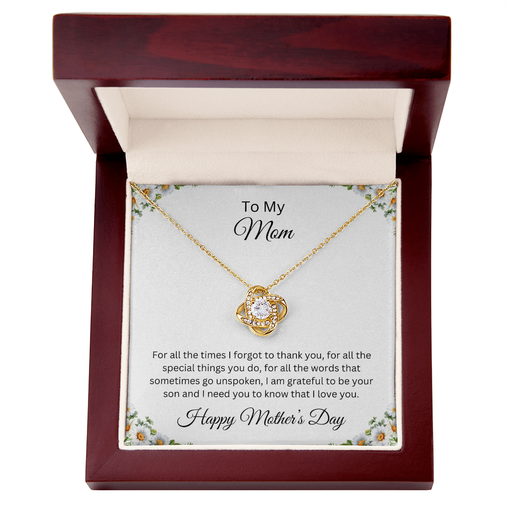 Love Knot Necklace / Tp My Mom Happy Mother's Day Love Son