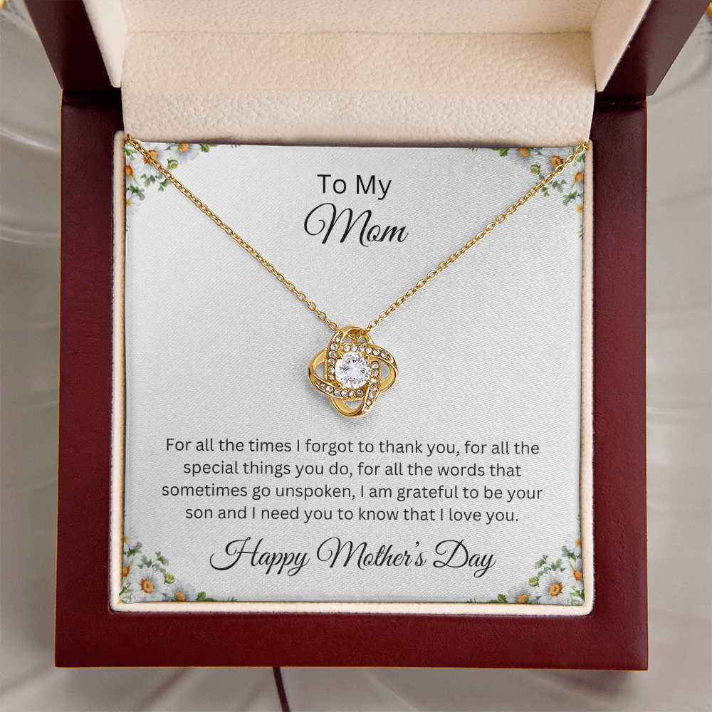 Love Knot Necklace / Tp My Mom Happy Mother's Day Love Son