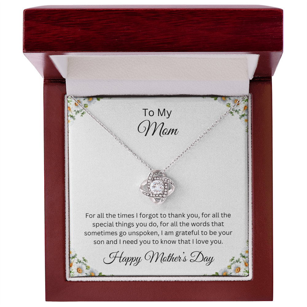 Love Knot Necklace / Tp My Mom Happy Mother's Day Love Son