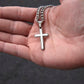 Cuban Link Chain with Artisan Cross/To Dad, I love you always