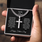 Cuban Link Chain w/Artisan Cross/Father's Day