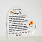 Acrylic Heart Plaque/To My Beautiful Daughter Love Dad