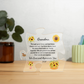 Acrylic Puzzle Plaque/Sun Flower/Grandma, We love and appreciate you