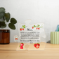 Acrylic Puzzle Plaque/Strawberry/Mom, We love and appreciate you