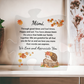 Acrylic Puzzle Plaque/Fall/ Mimi, We love and appreciate you